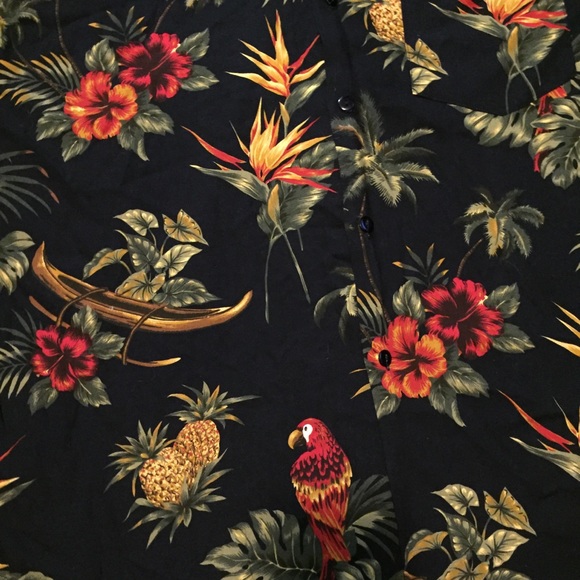 Paw paw Large Hawaiian Shirt Men’s - Picture 2 of 7